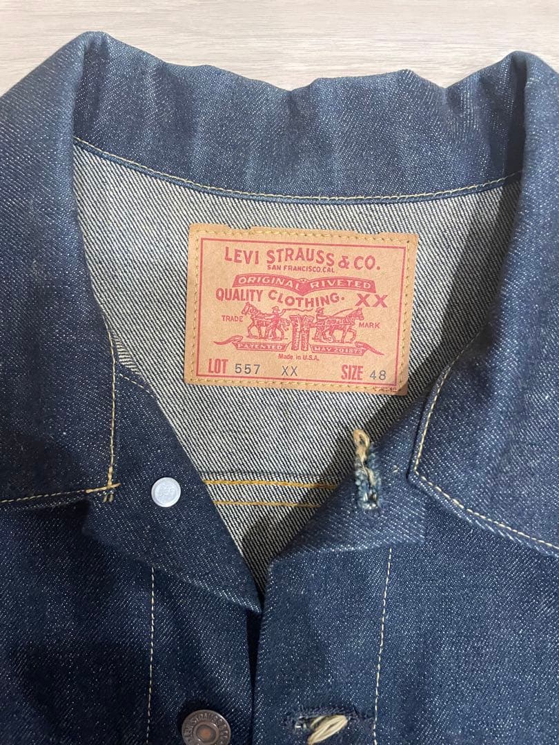 【ほぼ新】Levi's Lot 557 XX サイズ48 ボタン裏555 濃紺