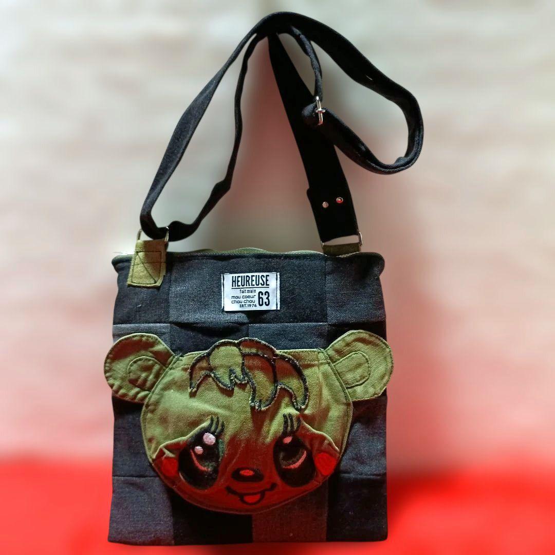 monaca様オーダー依頼品です！！ デニムリメイクミニショルダーバッグ　３点