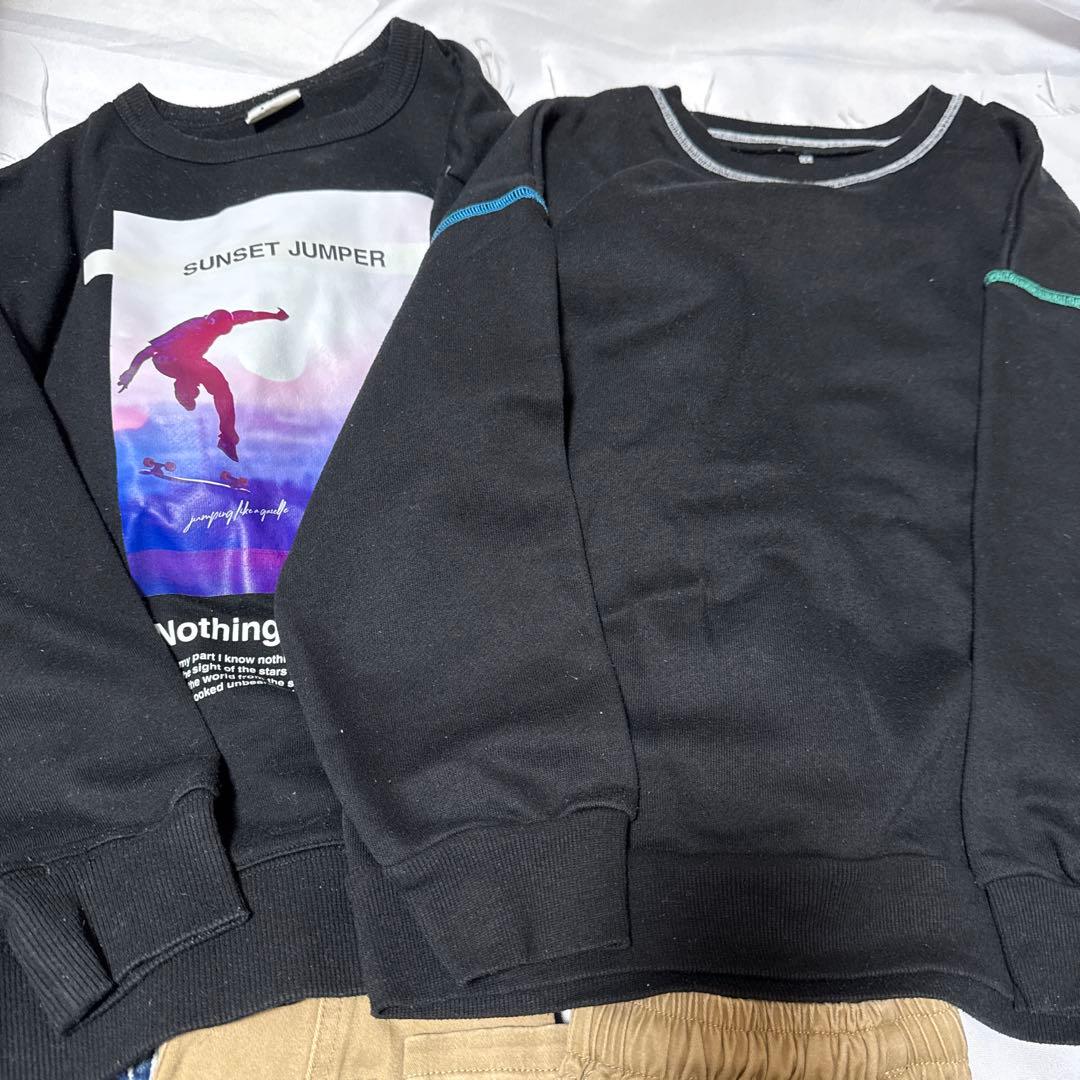 美品　140 男の子　まとめ売り　トレーナー　パーカー　ロングパンツ　2７点