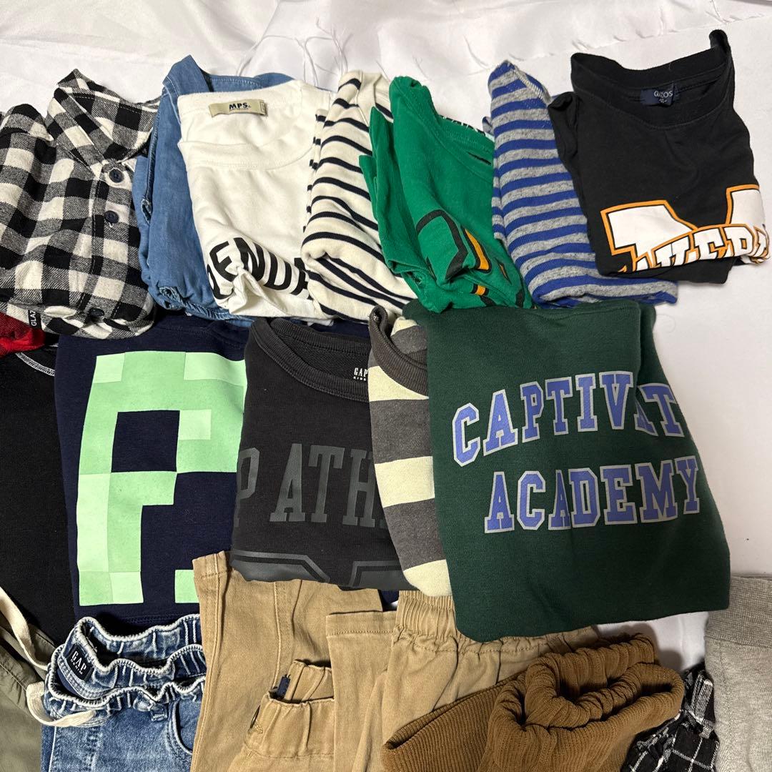 美品　140 男の子　まとめ売り　トレーナー　パーカー　ロングパンツ　2７点