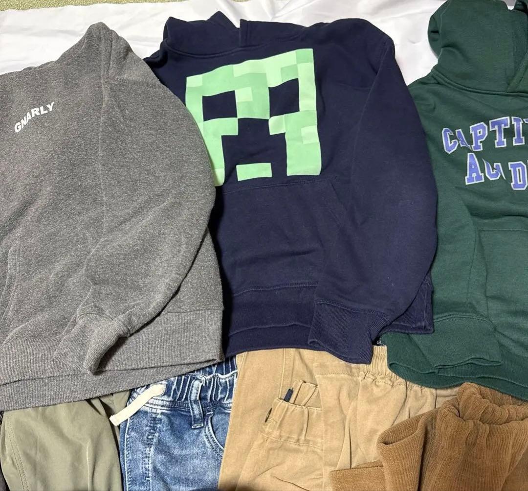 美品　140 男の子　まとめ売り　トレーナー　パーカー　ロングパンツ　2７点