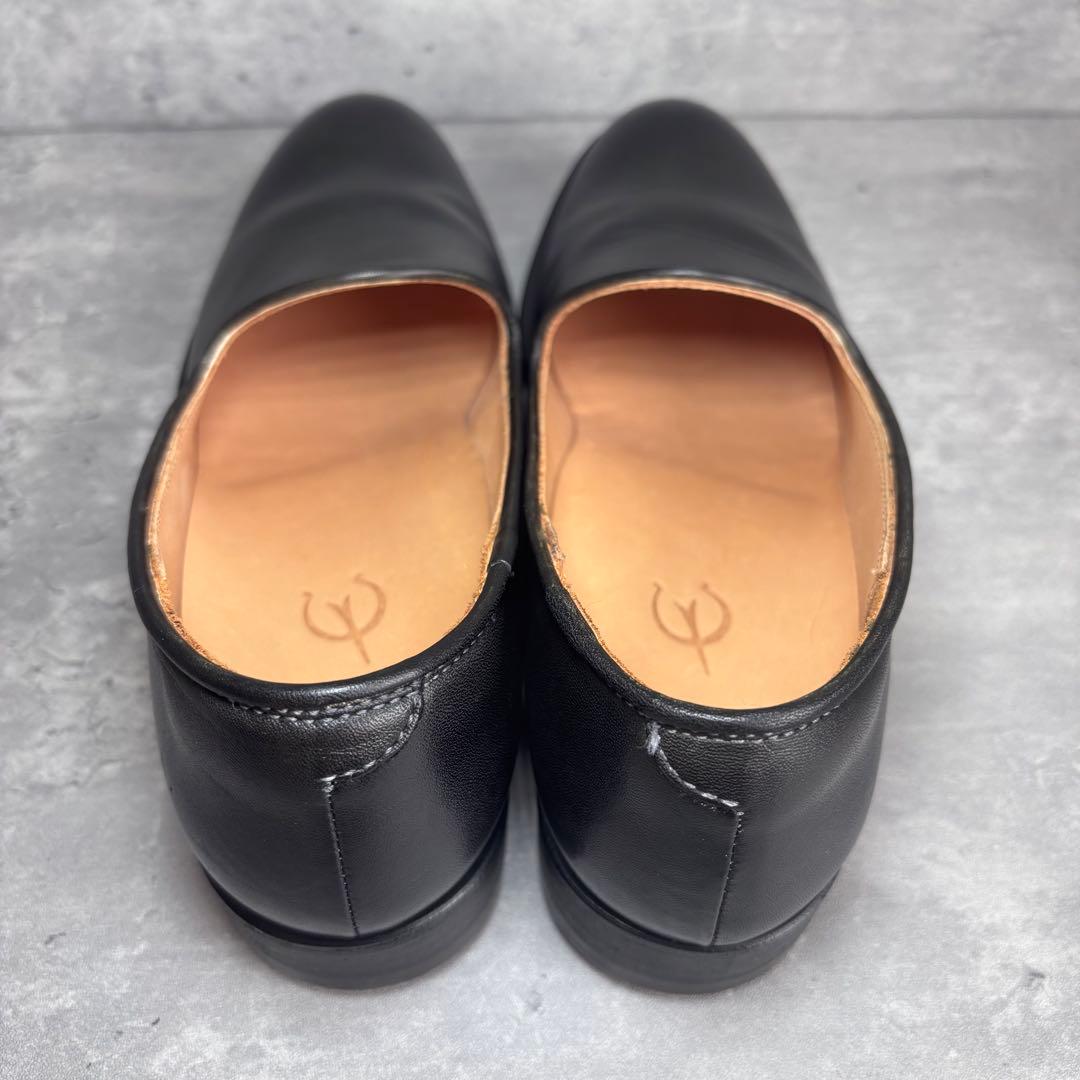 【極美品】MOTO モト スリッポン ブラック 本革　レザーシューズ　一枚革