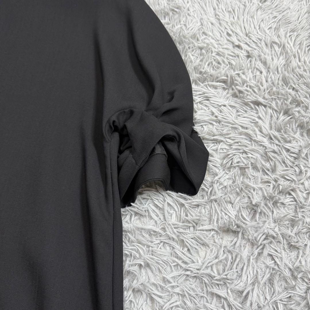 極美品✨定価12万 フォクシー プリーツスリーブドレス ウール ブラック 40