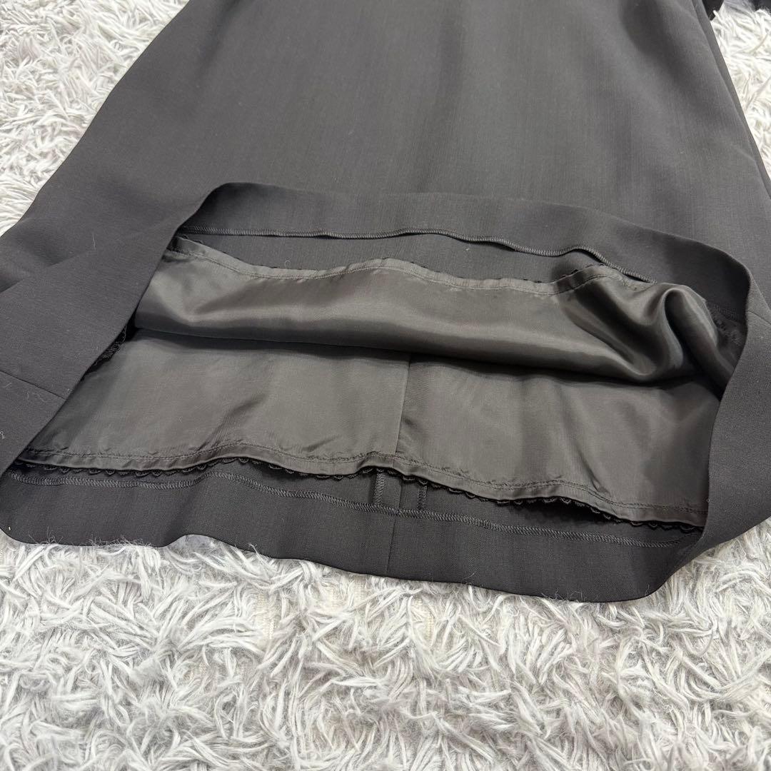 極美品✨定価12万 フォクシー プリーツスリーブドレス ウール ブラック 40