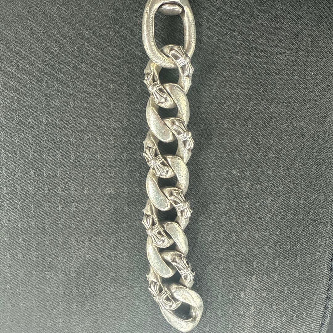 正規品 クロムハーツ Wベルトループ フレアボタンウォレットチェーン