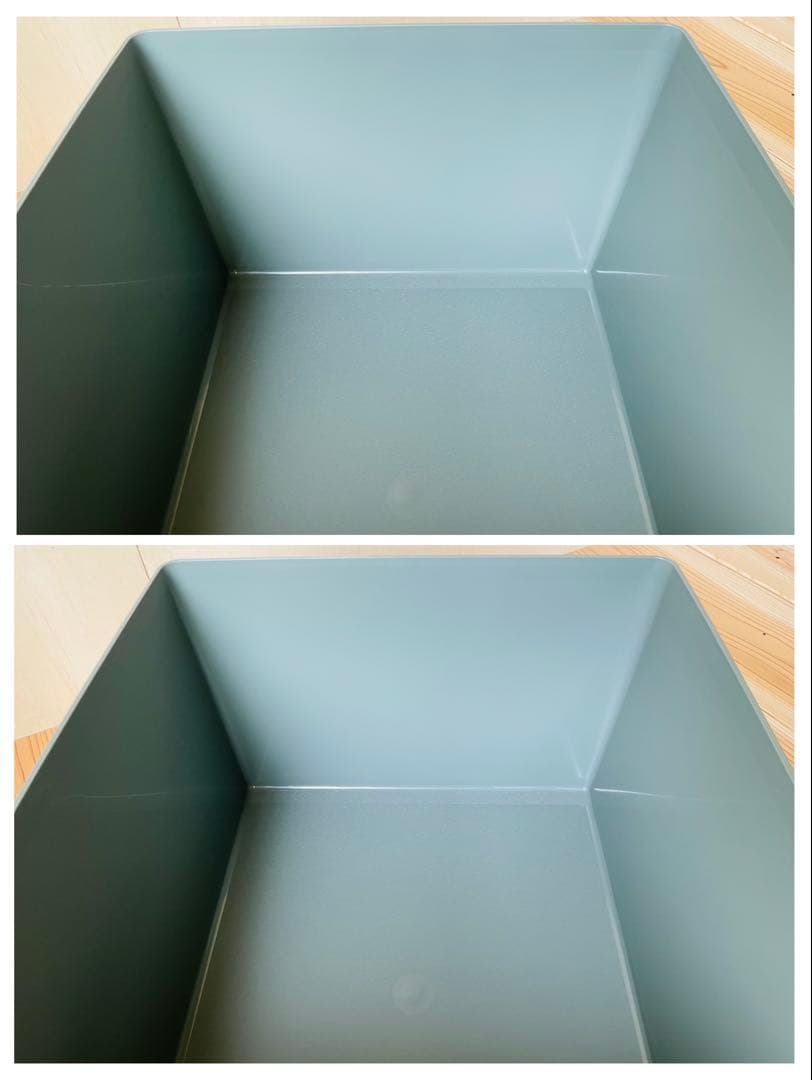 希少な美品/2個セット/送料込/タッパーウェア/ディープスーパーケース/緑/①