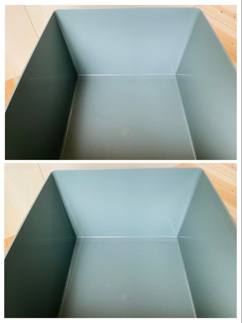 希少な美品/2個セット/送料込/タッパーウェア/ディープスーパーケース/緑/①