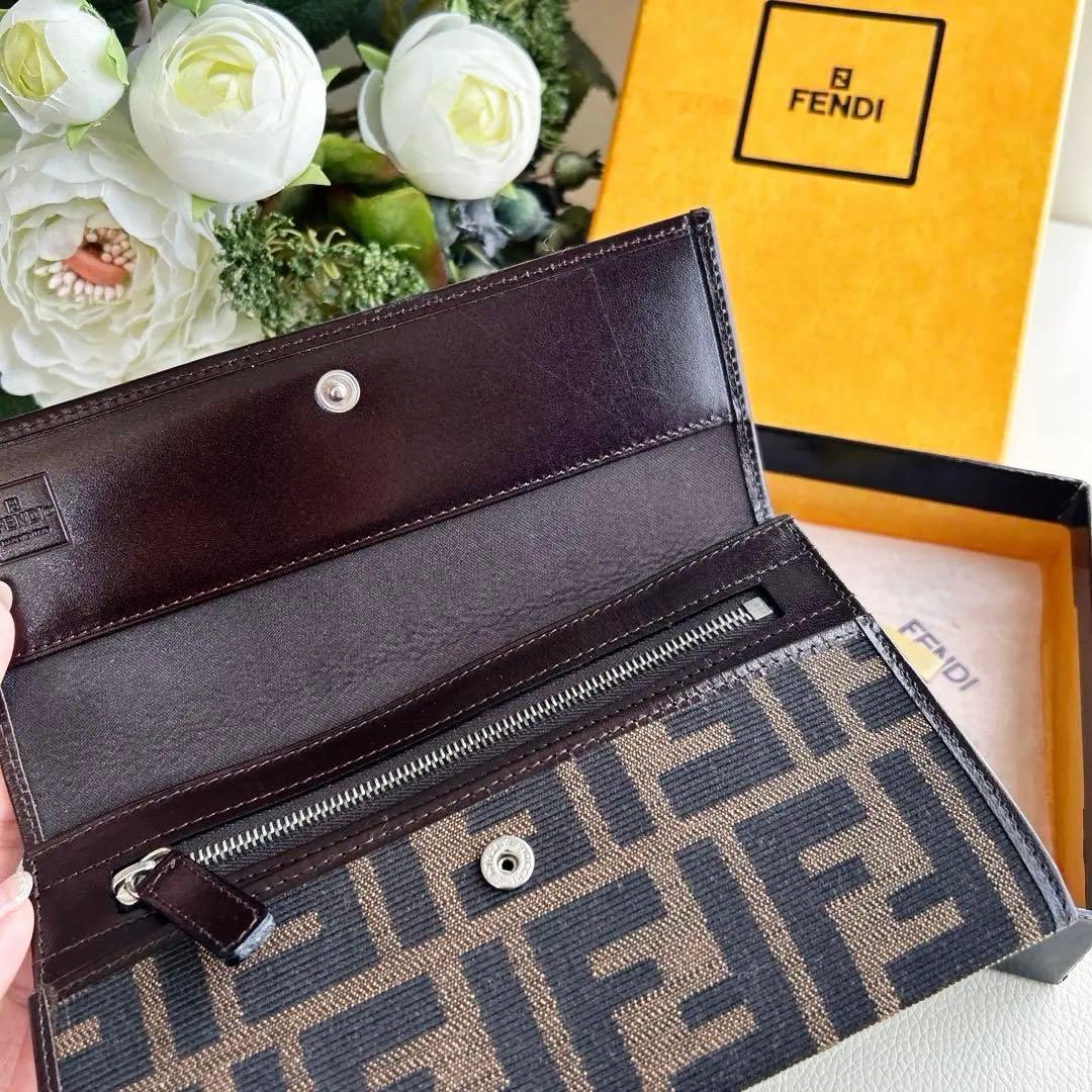 FENDI 長財布 FFロゴ ブラウン