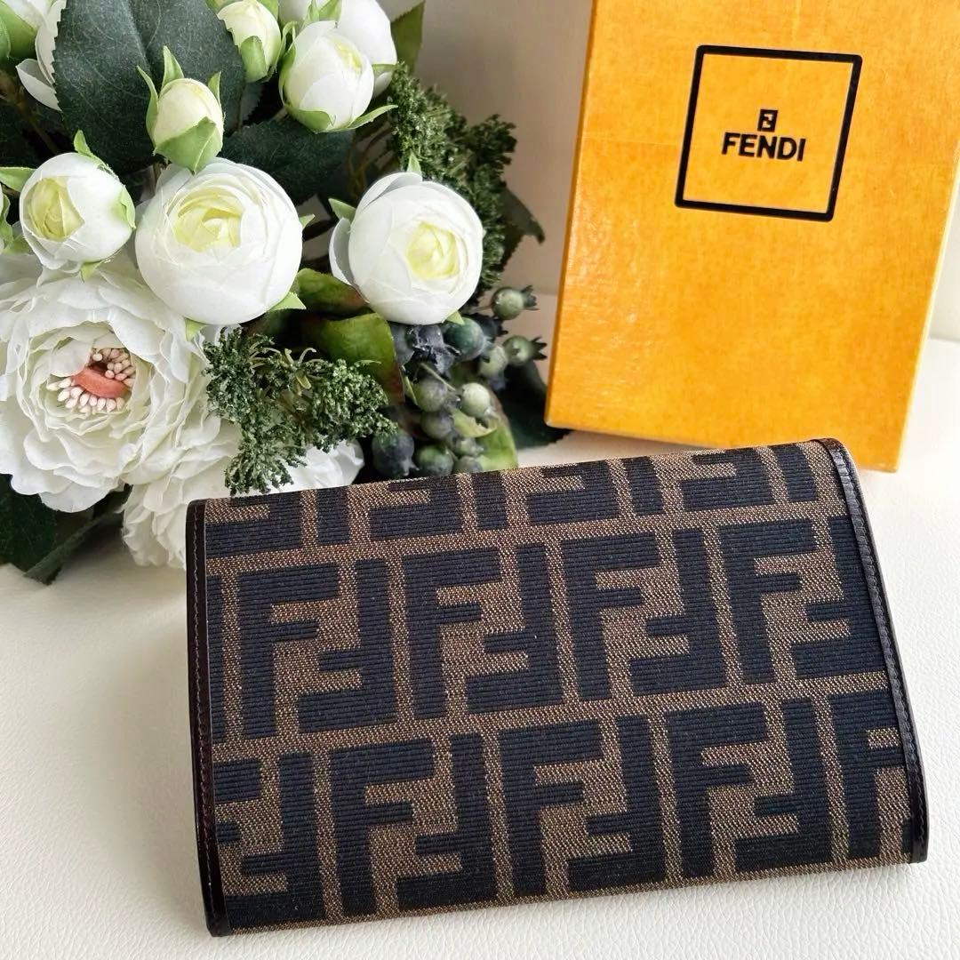 FENDI 長財布 FFロゴ ブラウン