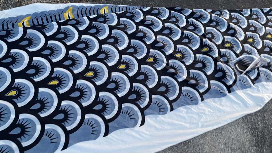 鯉のぼり 黒鯉2匹まとめ売り 6m、5m キング印 テイジンナイロン 大型