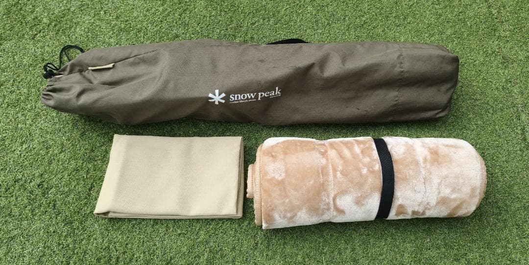 スノーピーク ローチェア30(カーキ)、帆布専用カバー、クッションシート