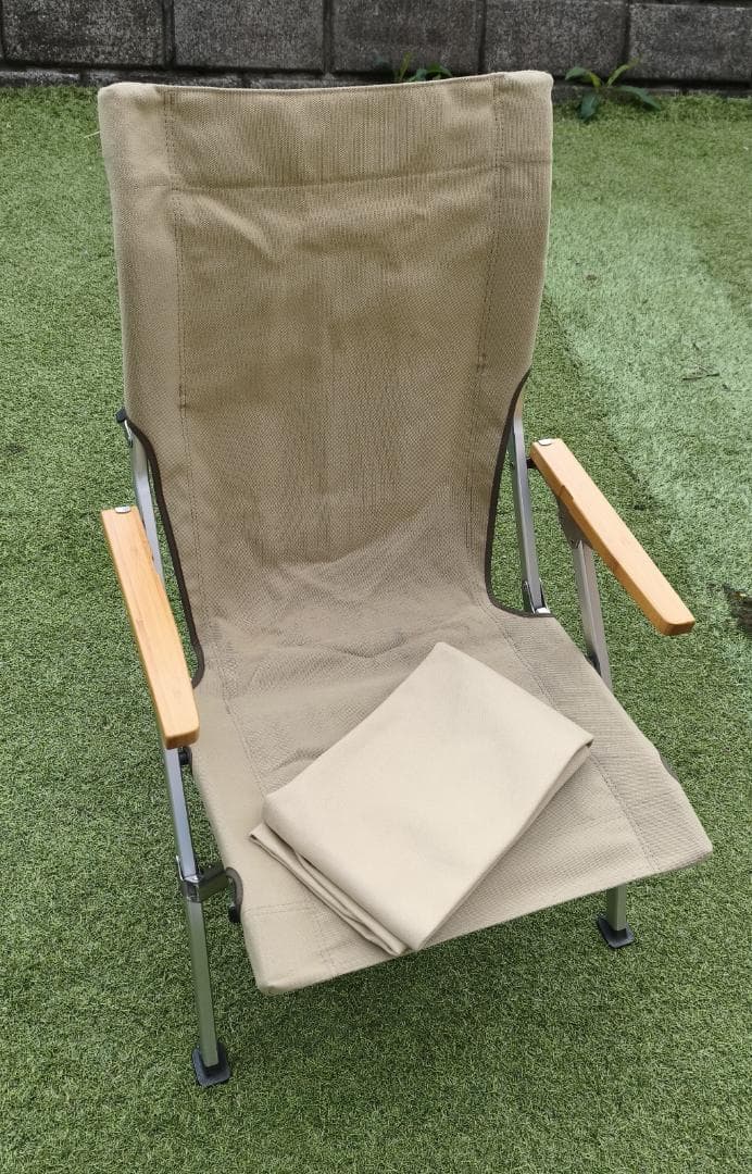 スノーピーク ローチェア30(カーキ)、帆布専用カバー、クッションシート