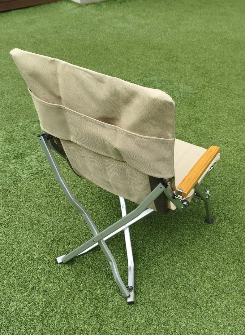 スノーピーク ローチェア30(カーキ)、帆布専用カバー、クッションシート