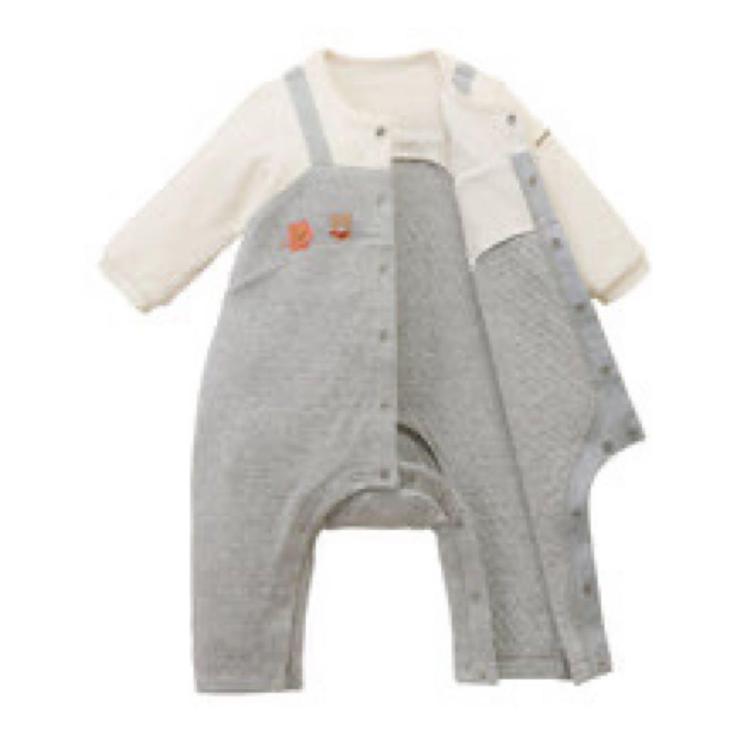 タグ付き未使用　ミキハウス　秋冬用カバーオール　70