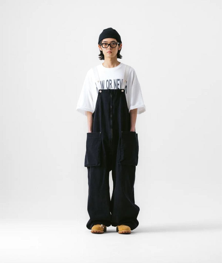 ANGLAN アングラン　バルーン　オーバーオール　ブラック　musinsa