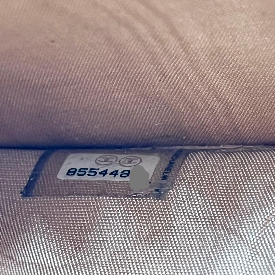 CHANEL 長財布 フラップ ココマーク キャビアスキン がま口 ベージュ