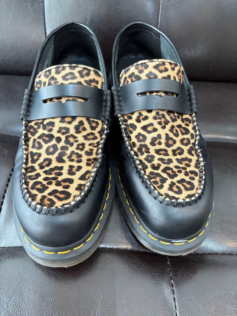 ドクターマーチンレオパード柄ローファーus11ヴィヴィアンコムデギャルソン29