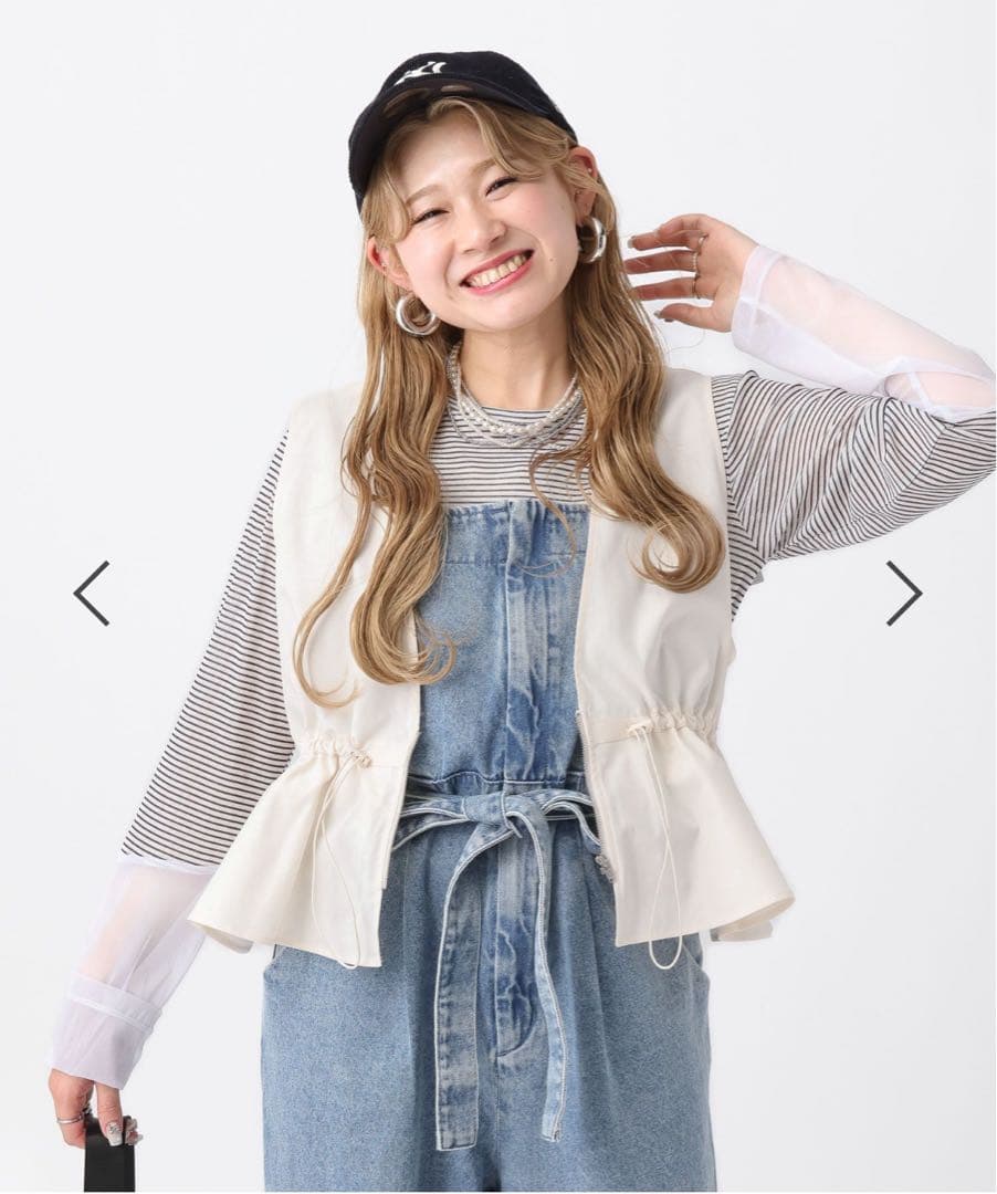 【完売】LEPSIM ゆきはさん ギャザー2wayベストアイボリー