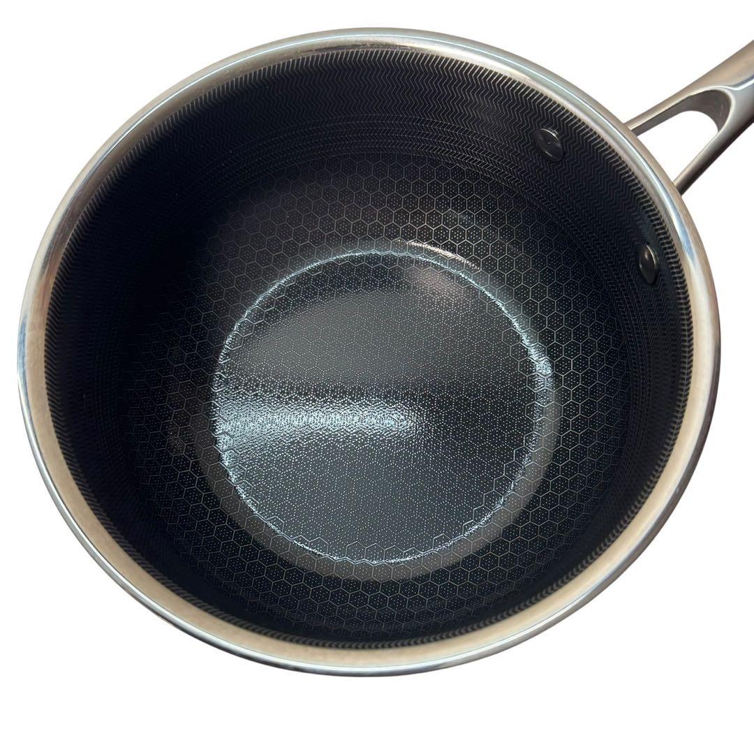 HexClad ハイブリッド ノンスティック 片手鍋 蓋付き