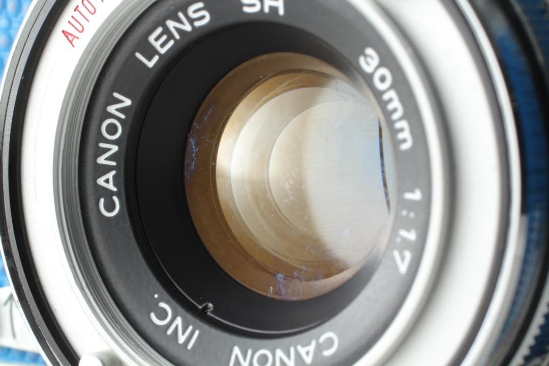 【整備済　美品】ブルー Canon Demi EE17　ハーフカメラ　露出計OK