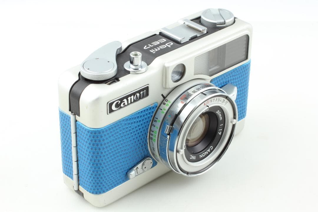 【整備済　美品】ブルー Canon Demi EE17　ハーフカメラ　露出計OK