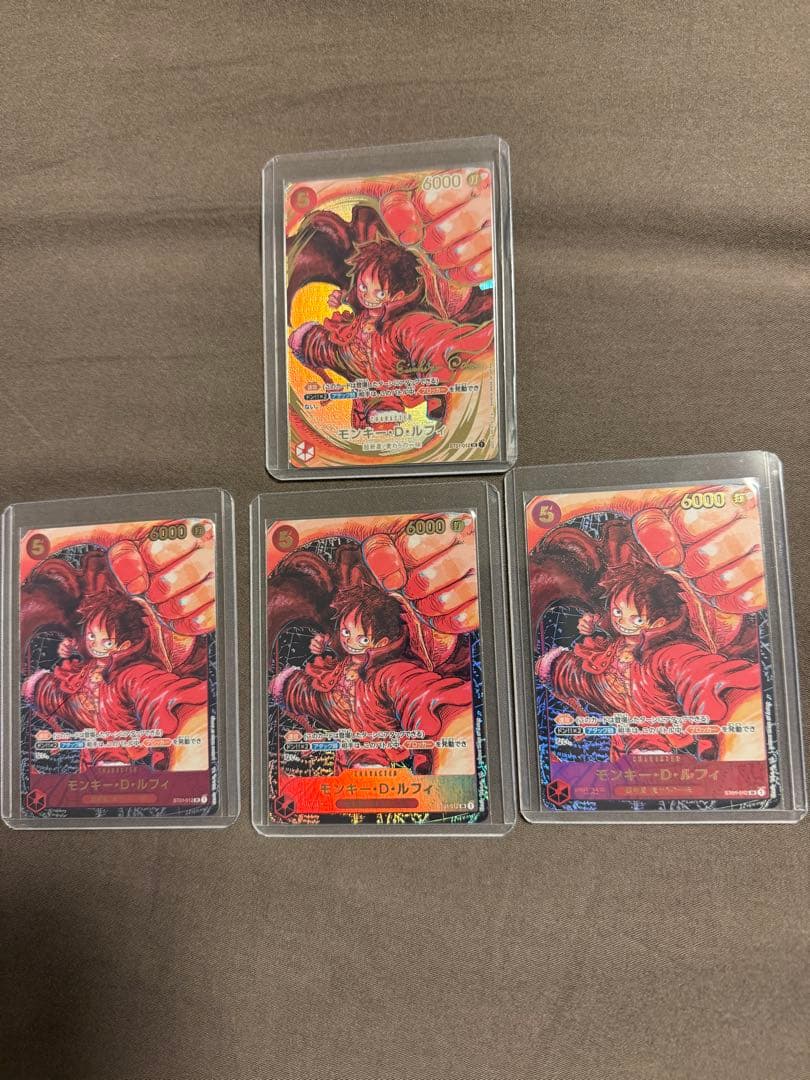 モッチー　ルフィ　尾田栄一郎　サイン　1枚　書き下ろし3枚　計4枚セット