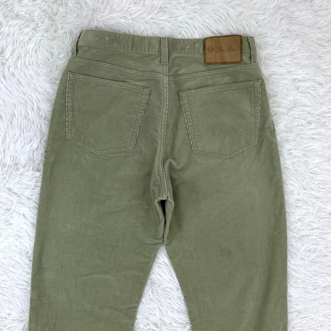 ロロピアーナ・コットン・コーデュロイパンツ・チノパン・革パッチ・テーパード・32