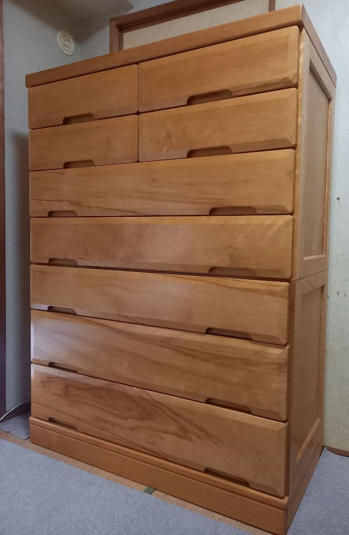 洋服タンス チェスト ナチュラル カントリー 水目桜 ミズメサクラ 総桐 民芸