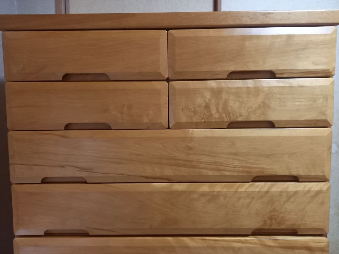 洋服タンス チェスト ナチュラル カントリー 水目桜 ミズメサクラ 総桐 民芸