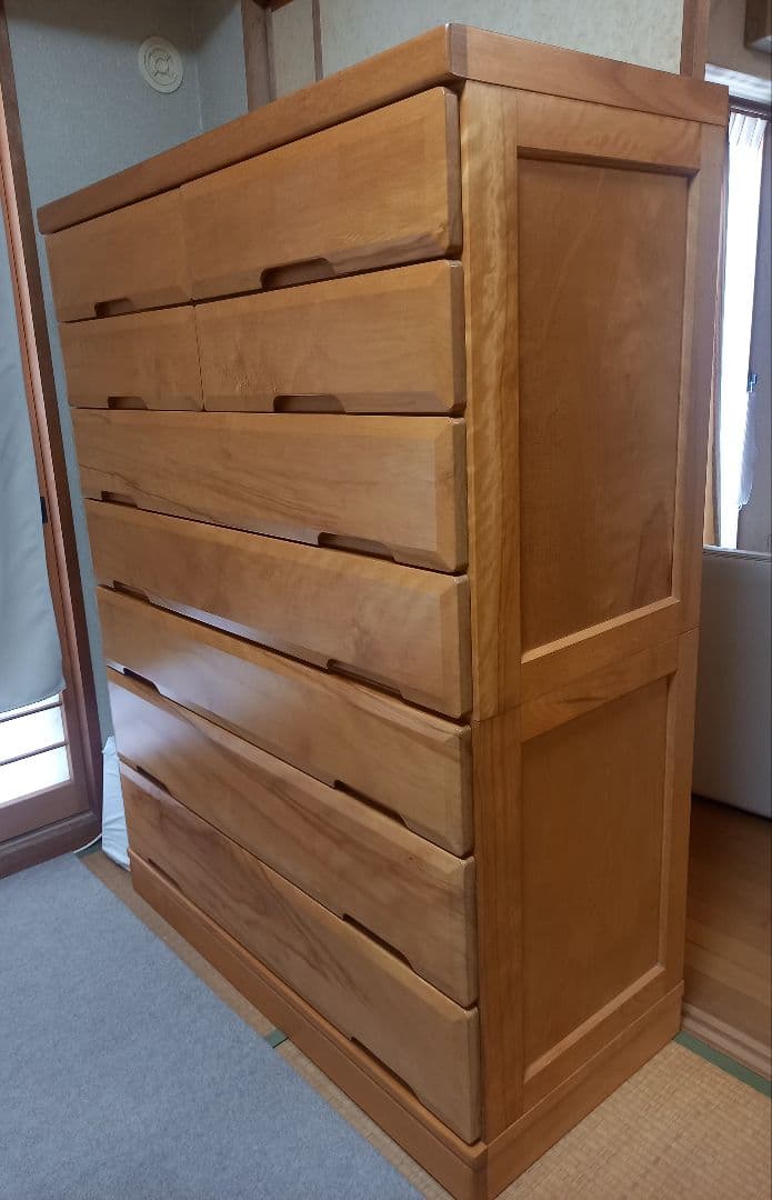 洋服タンス チェスト ナチュラル カントリー 水目桜 ミズメサクラ 総桐 民芸