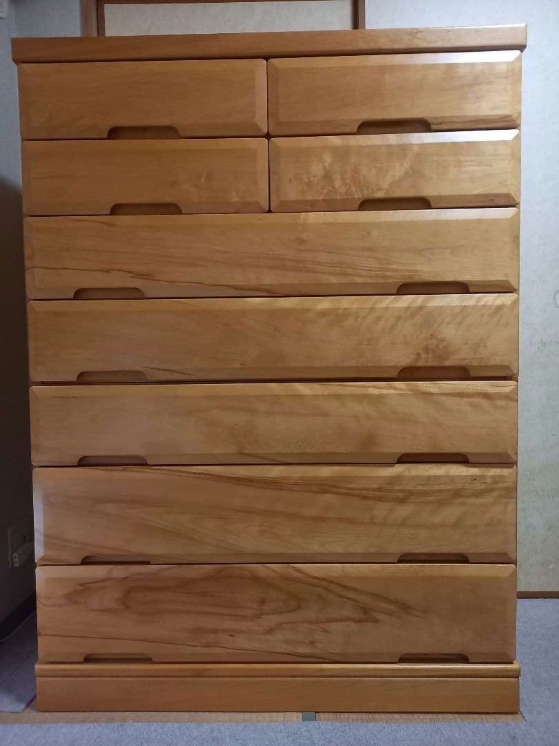 洋服タンス チェスト ナチュラル カントリー 水目桜 ミズメサクラ 総桐 民芸