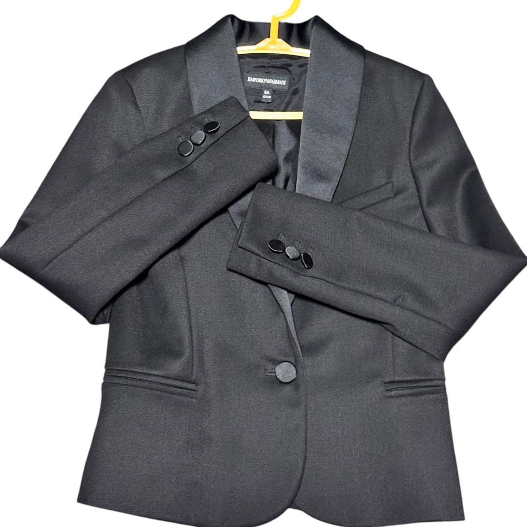【極美品】エンポリ アルマーニ KIDS ブラック ジャケット 130cm 8A