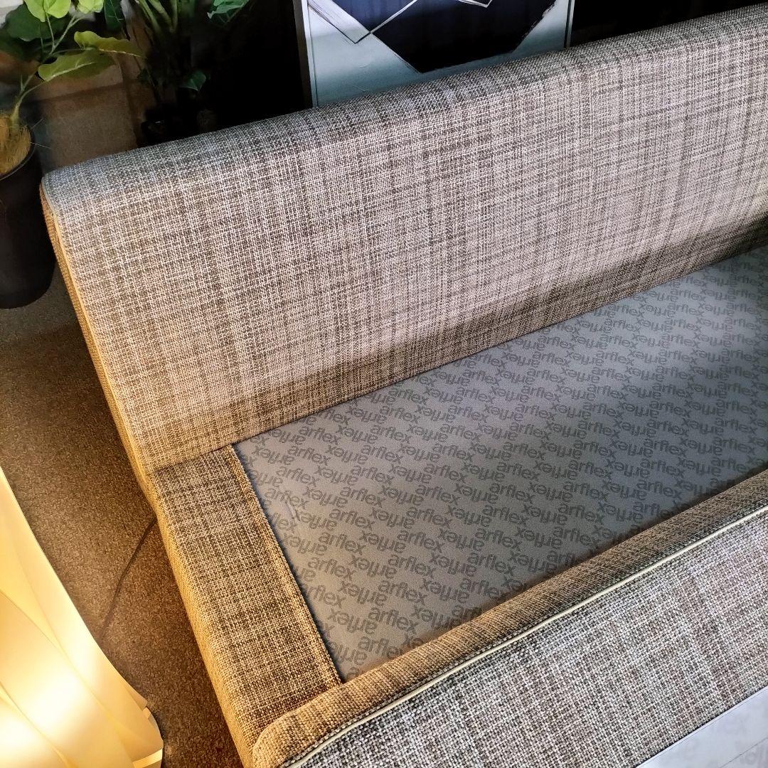 く*め様 arflex SONA 右アームソファ クッション2個付 展示品【20