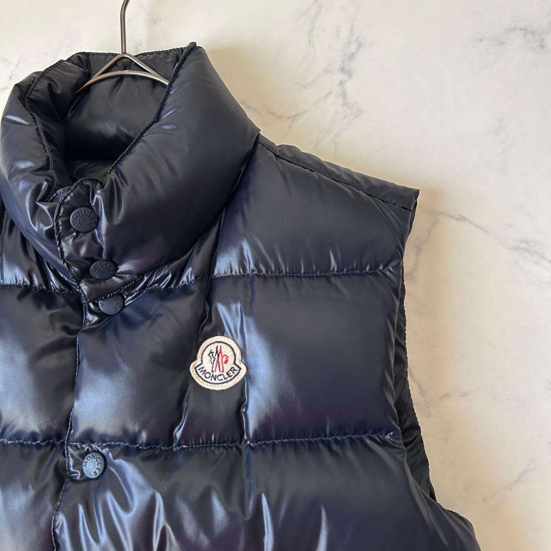 未使用級 モンクレール ダウンベスト GIDE ワッペン ネイビー