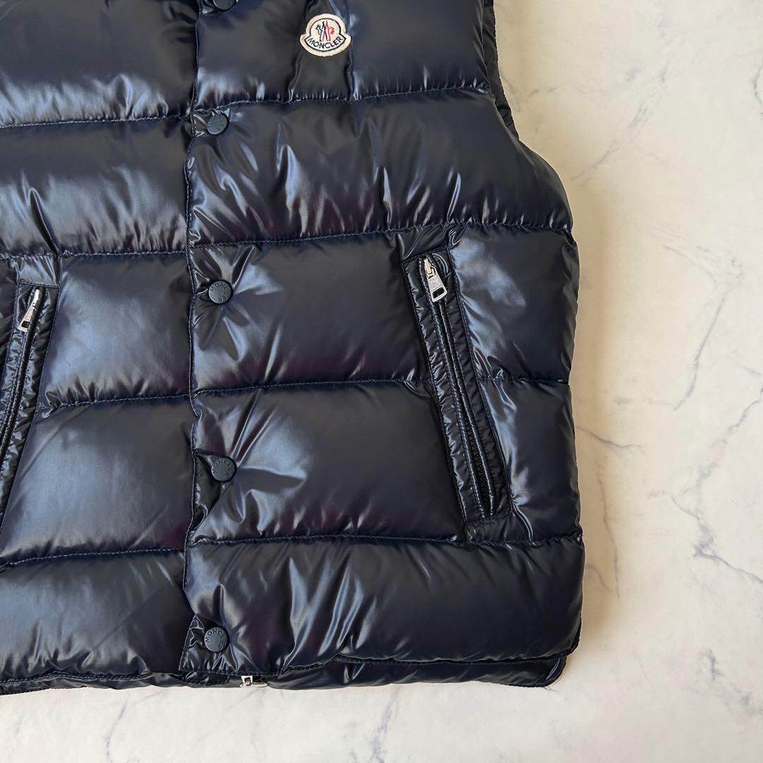 未使用級 モンクレール ダウンベスト GIDE ワッペン ネイビー