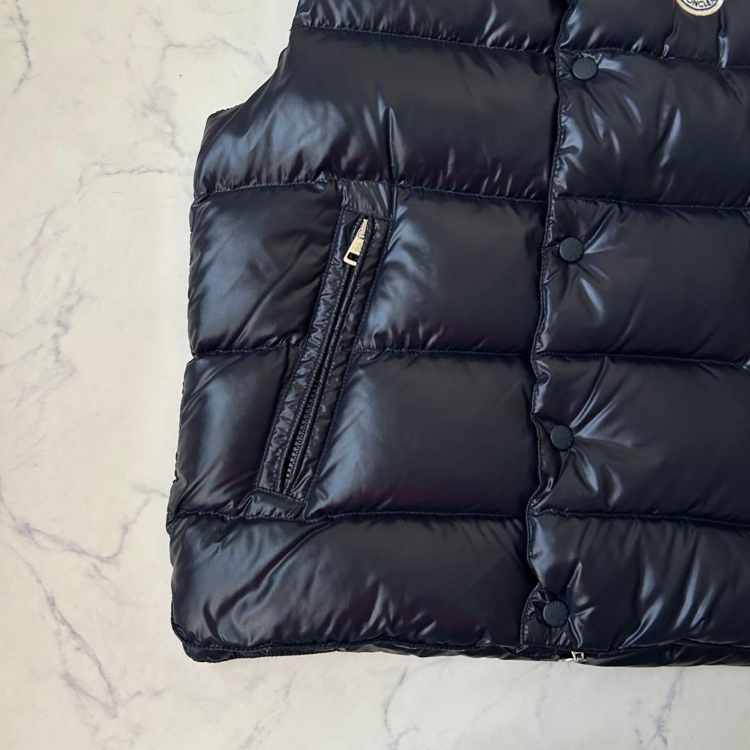 未使用級 モンクレール ダウンベスト GIDE ワッペン ネイビー