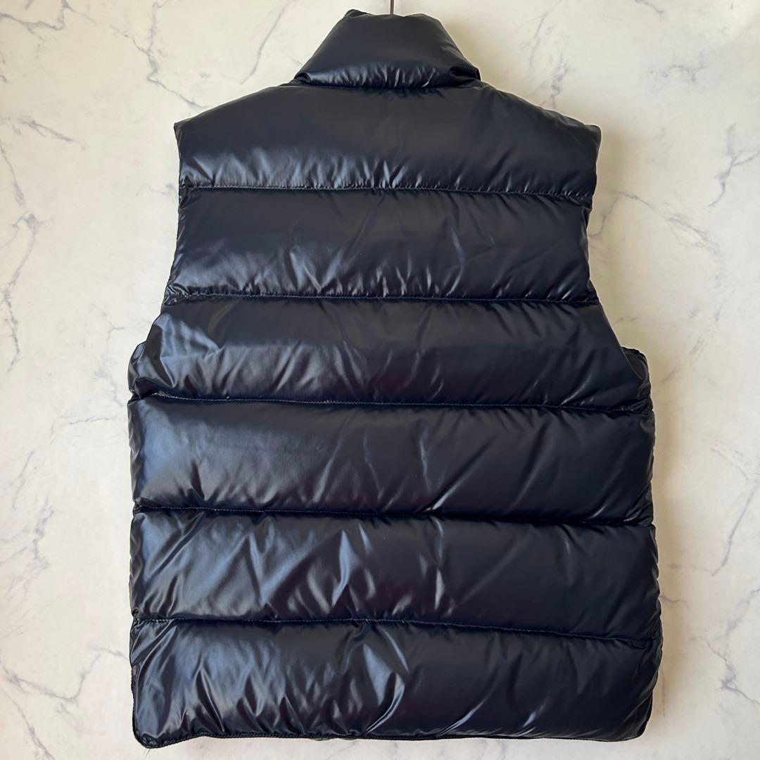 未使用級 モンクレール ダウンベスト GIDE ワッペン ネイビー