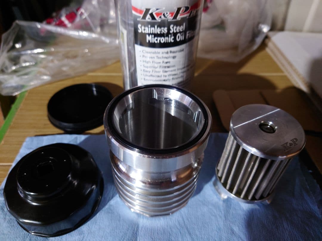 K&P ステンレス製オイルフィルター 通常入手困難品