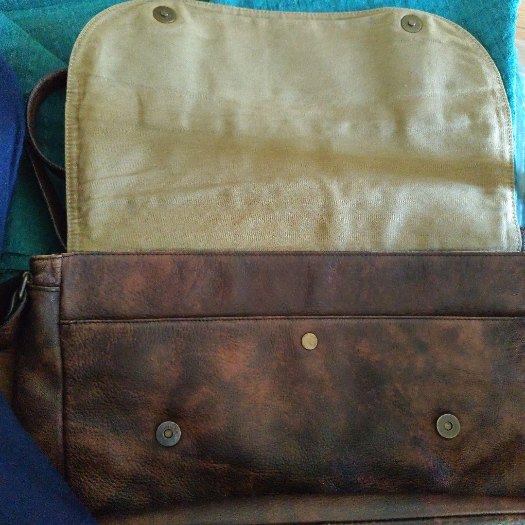 Dakota　ブラウンレザーショルダーバッグ