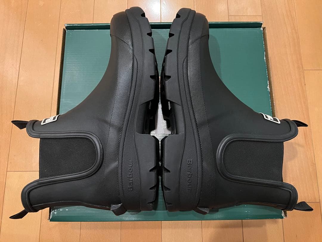 美品 Barbour レインブーツ ブラック