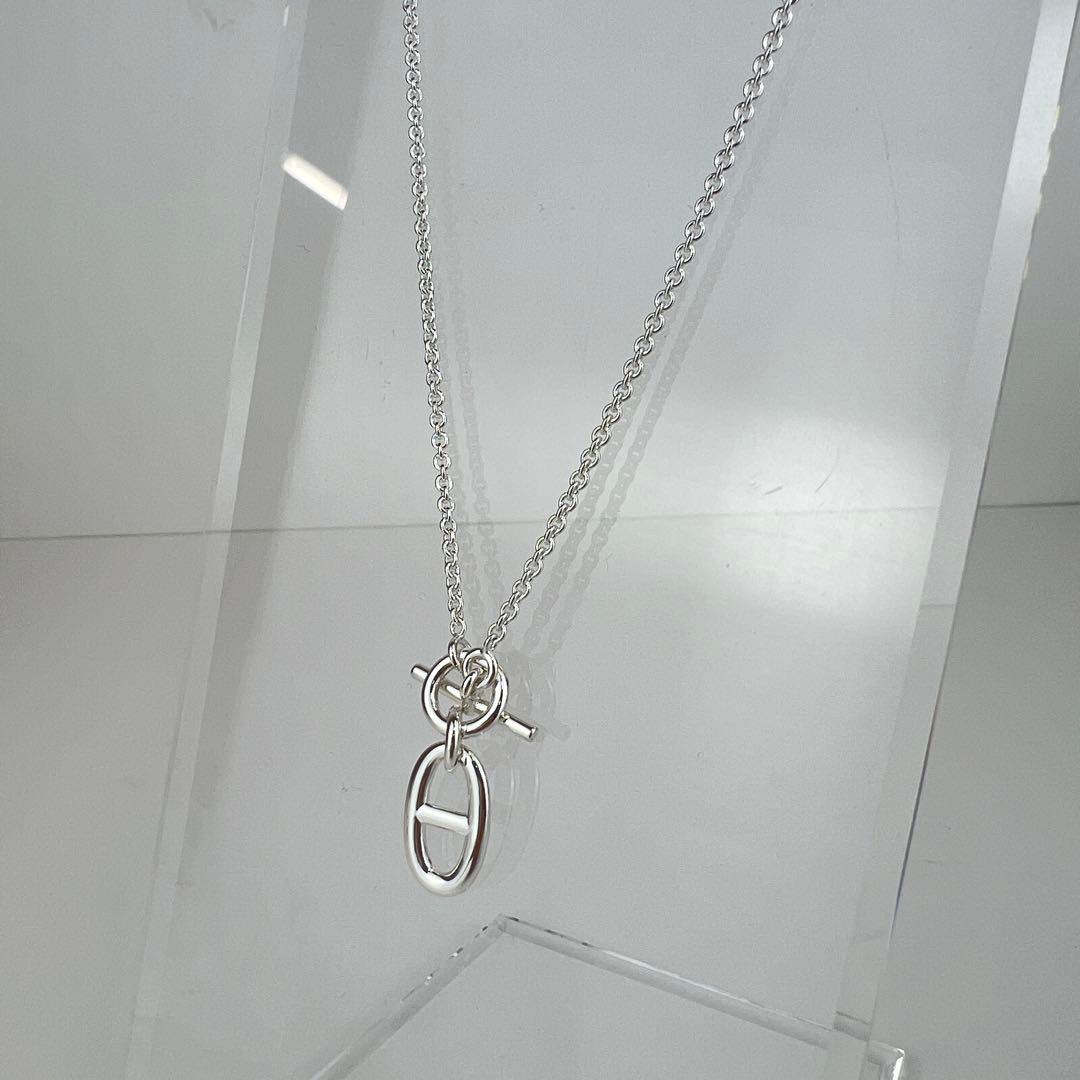 新品 エルメス シェーヌダンクル ペンダント ネックレス シルバー チェーン