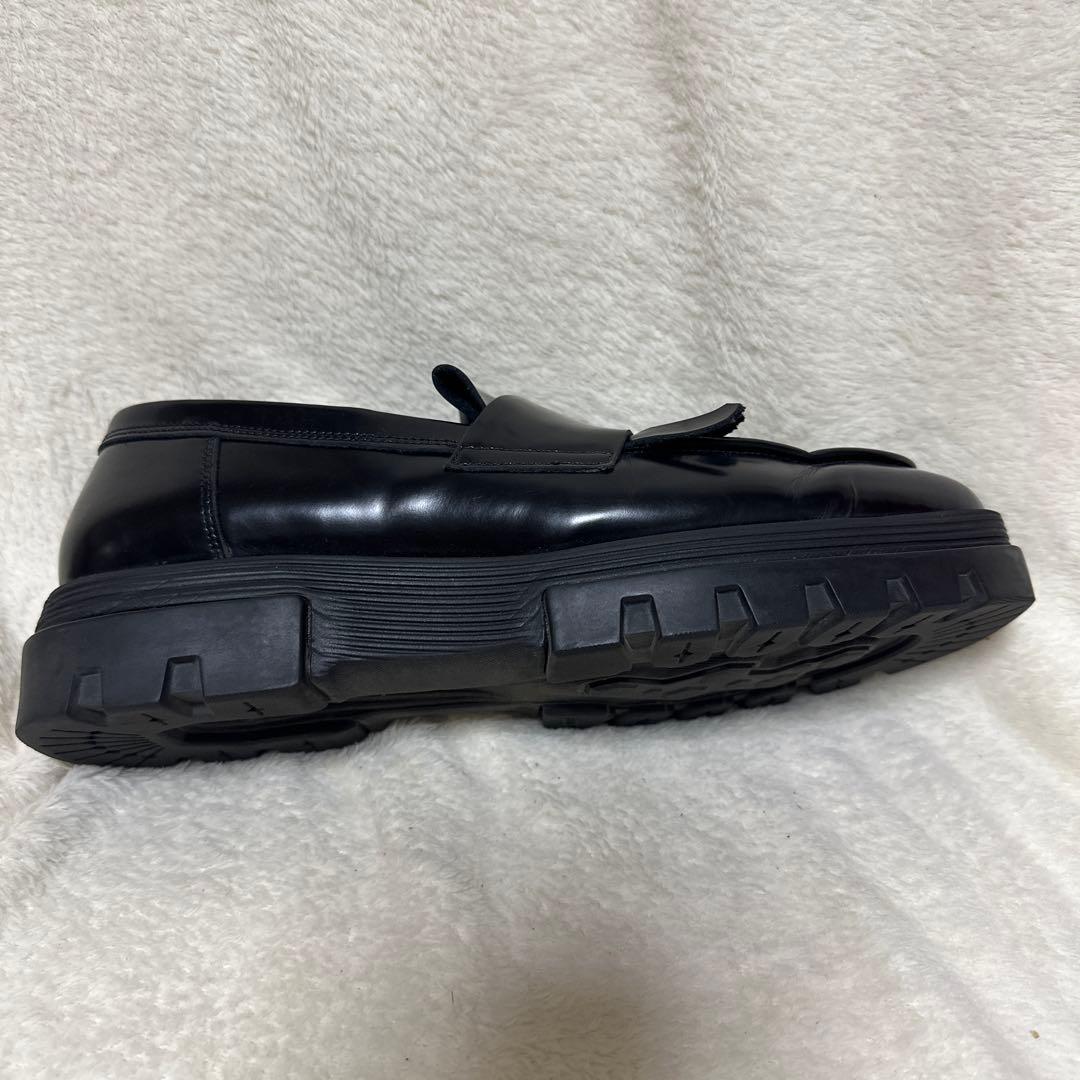 アシックス　ランウォーク　ローファー　24cm　フリンジ　レディース　EE 黒