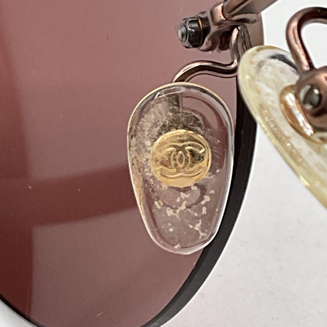 シャネル サングラス リムレス 4003 ブラウン メタル ココマーク