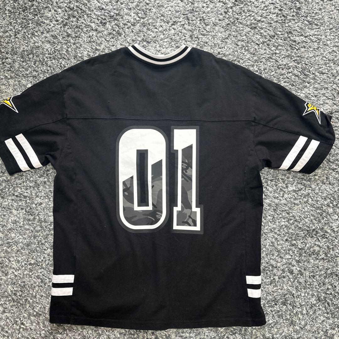 Aape アメリカンフットボールシャツ Lサイズ ブラック
