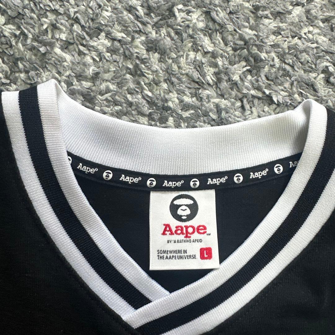 Aape アメリカンフットボールシャツ Lサイズ ブラック