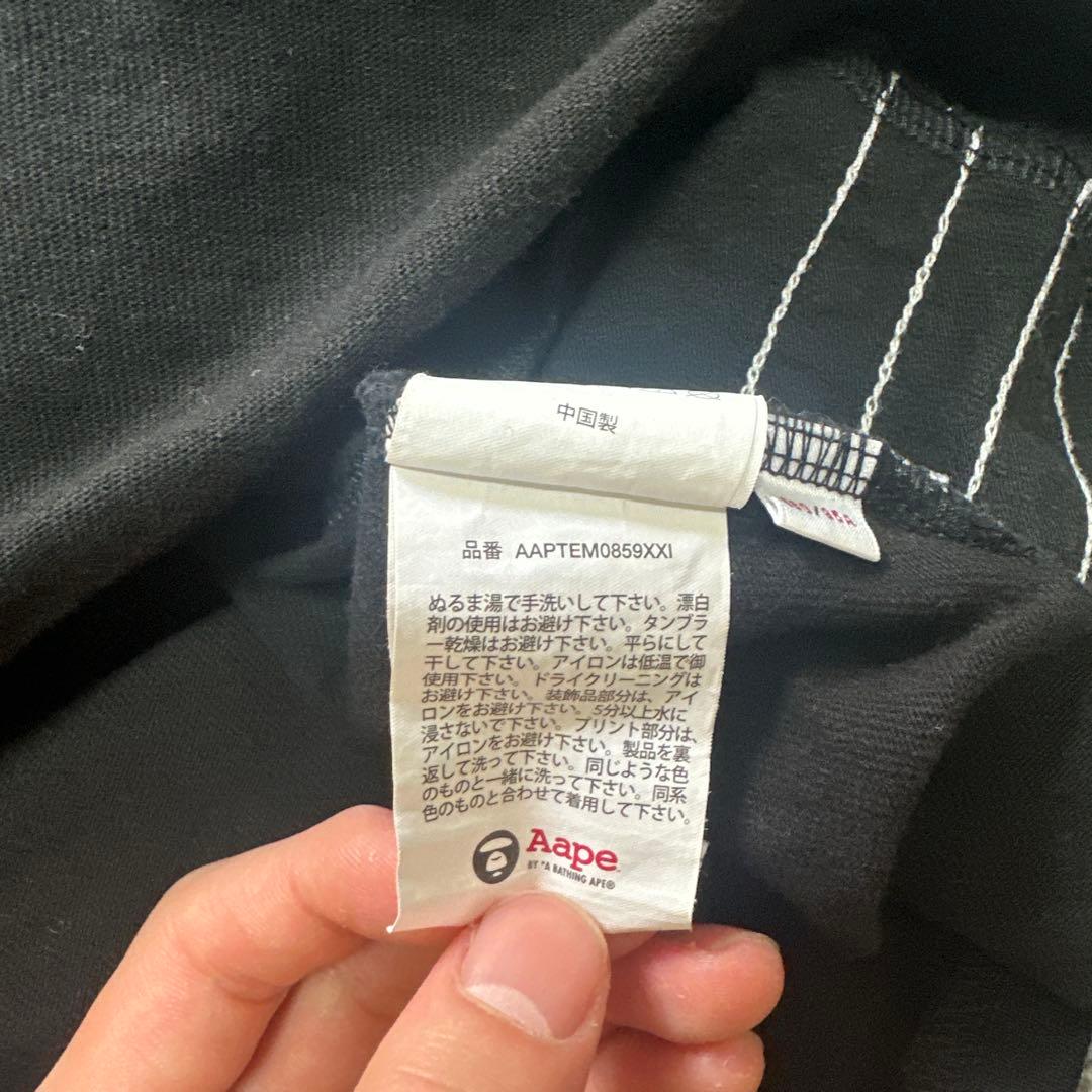 Aape アメリカンフットボールシャツ Lサイズ ブラック