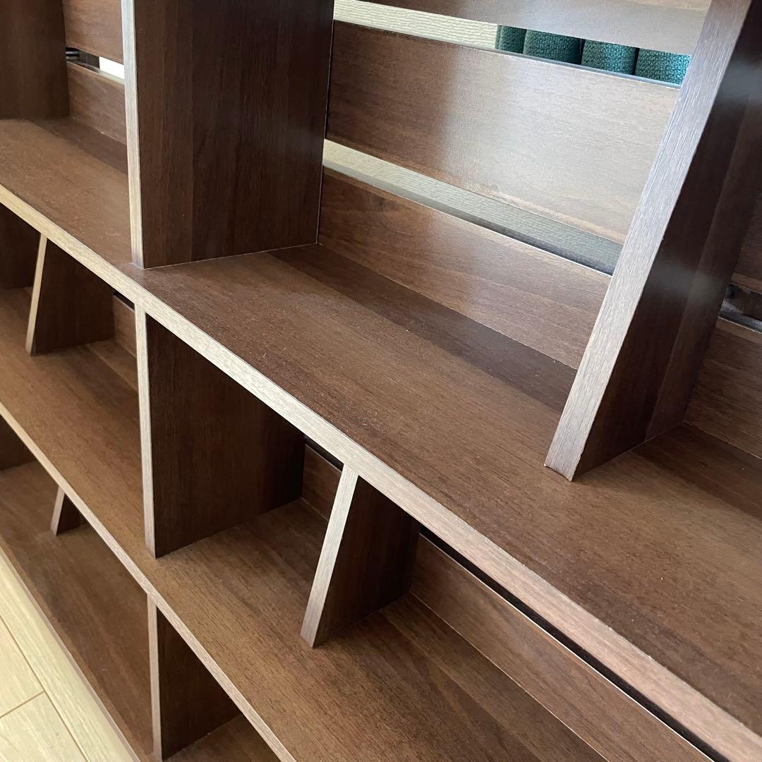 【組立て済】LOWYA 本棚 ブックシェルフ 下段 ウォルナット