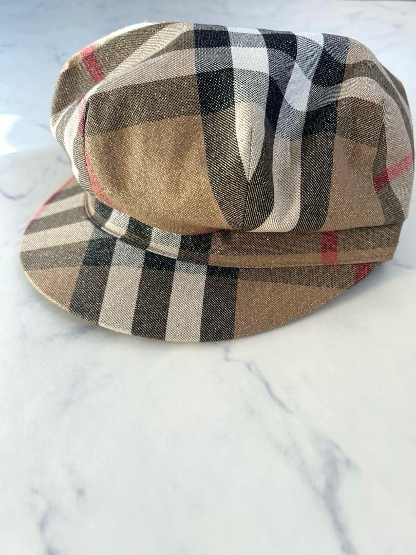 【希少】バーバリー　BURBERRY ラメ入りノバチェック キャスケット 帽子
