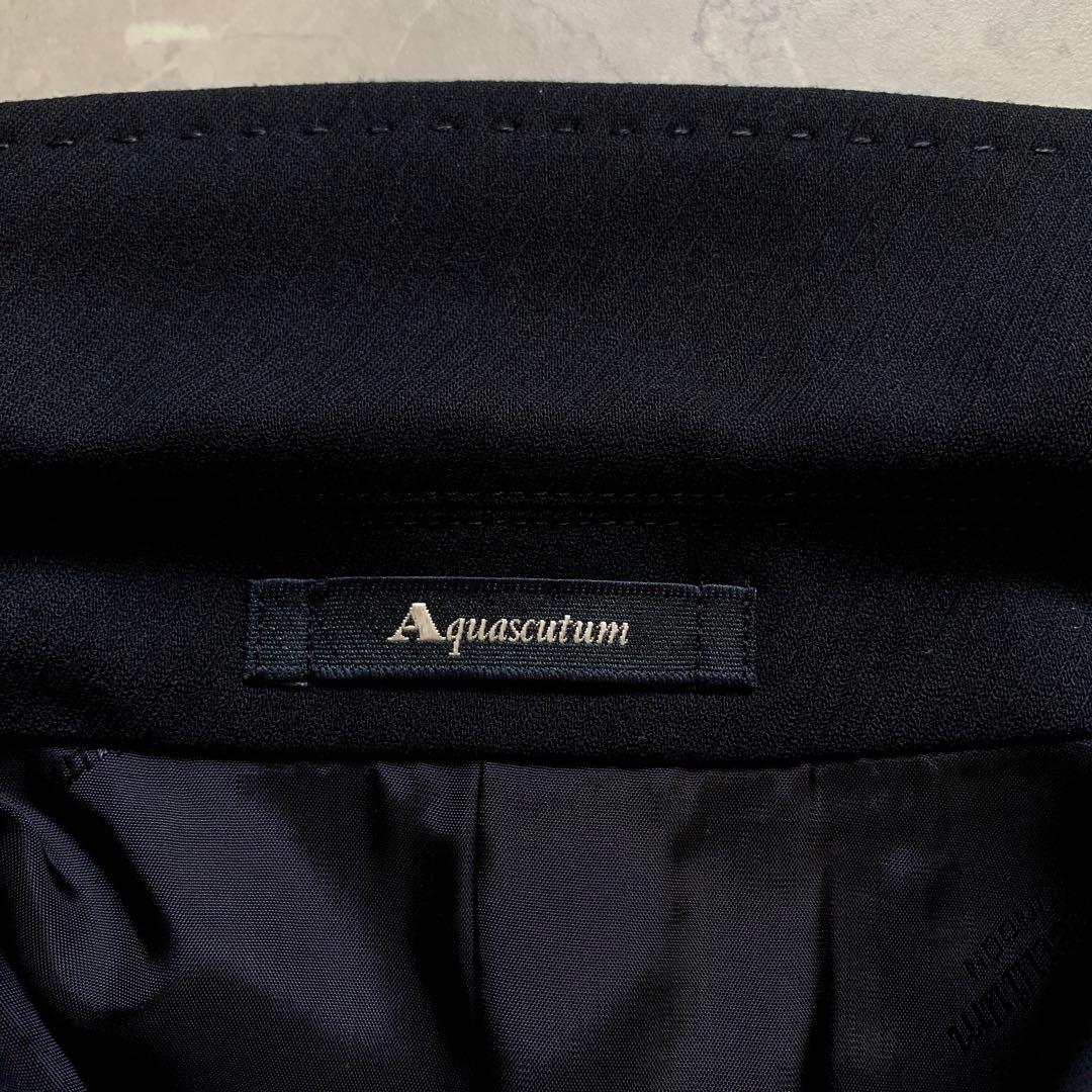 【美品】 アクアスキュータム　ジャケット　ウール　金ボタン　Aマーク　紺　9