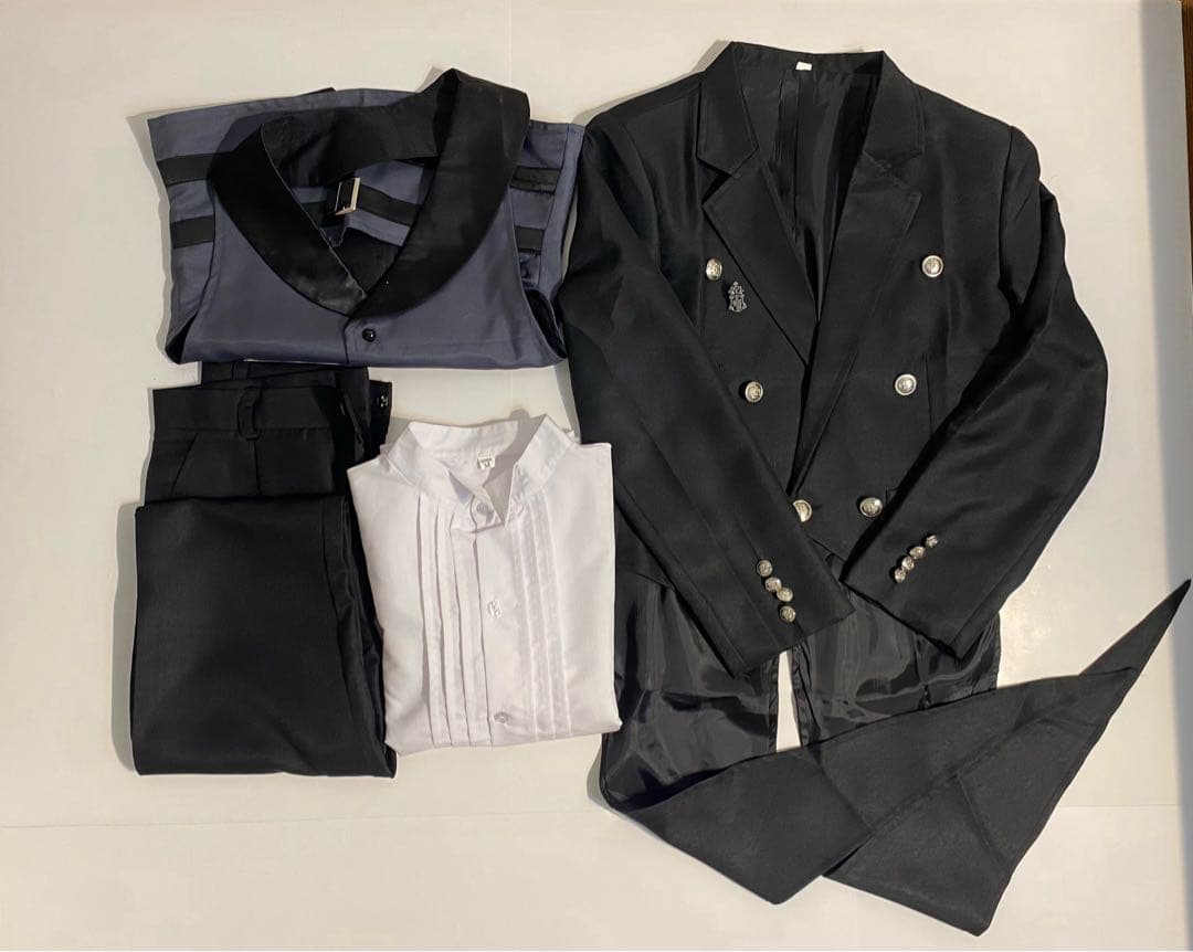 【コスプレ衣装】黒執事 セバスチャン・ミカエリス 燕尾服 風 衣装一式＋小物